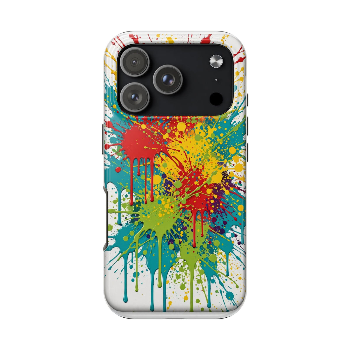 Tough Phone Case — Colorful Paint Splatter Protective Cover